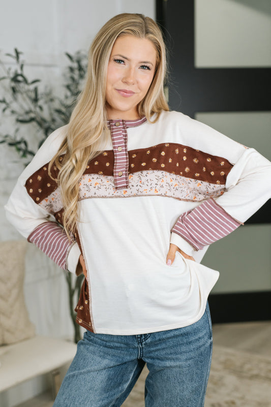 Brick by Brick Color Block Top