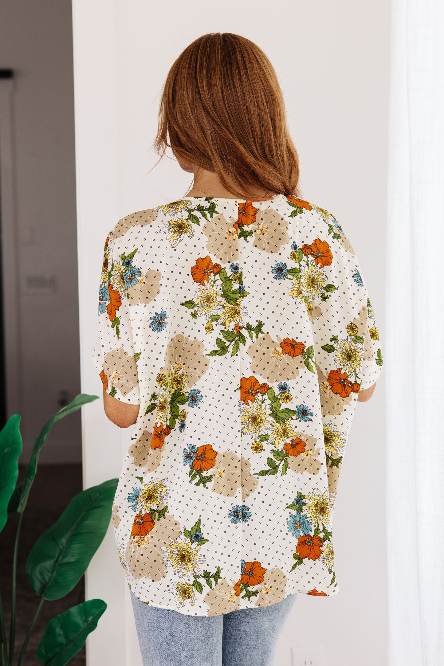 Good Morning Floral V-Neck Blouse