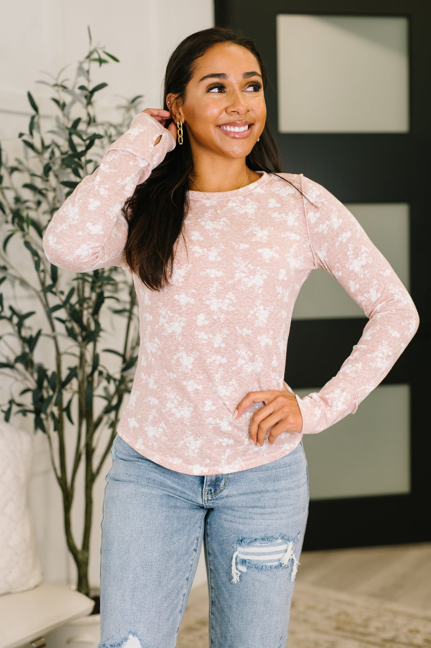 Literally Obsessed with Me Long Sleeve Top in Mauve