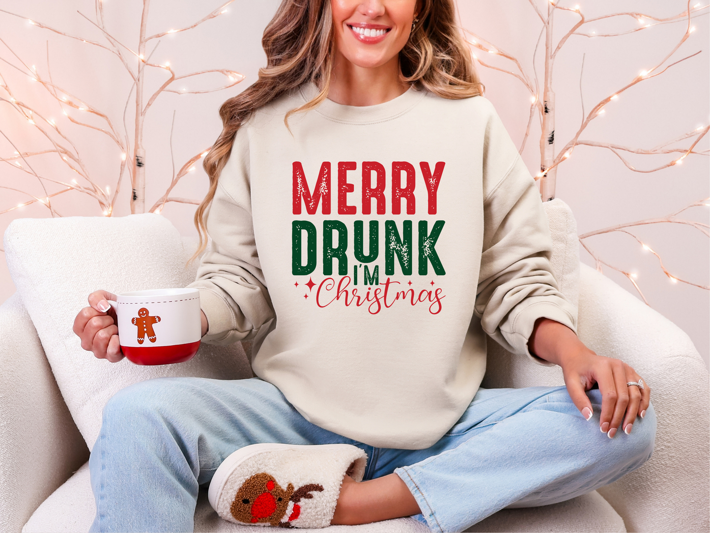 Merry Drunk Graphic Tee and Sweatshirt