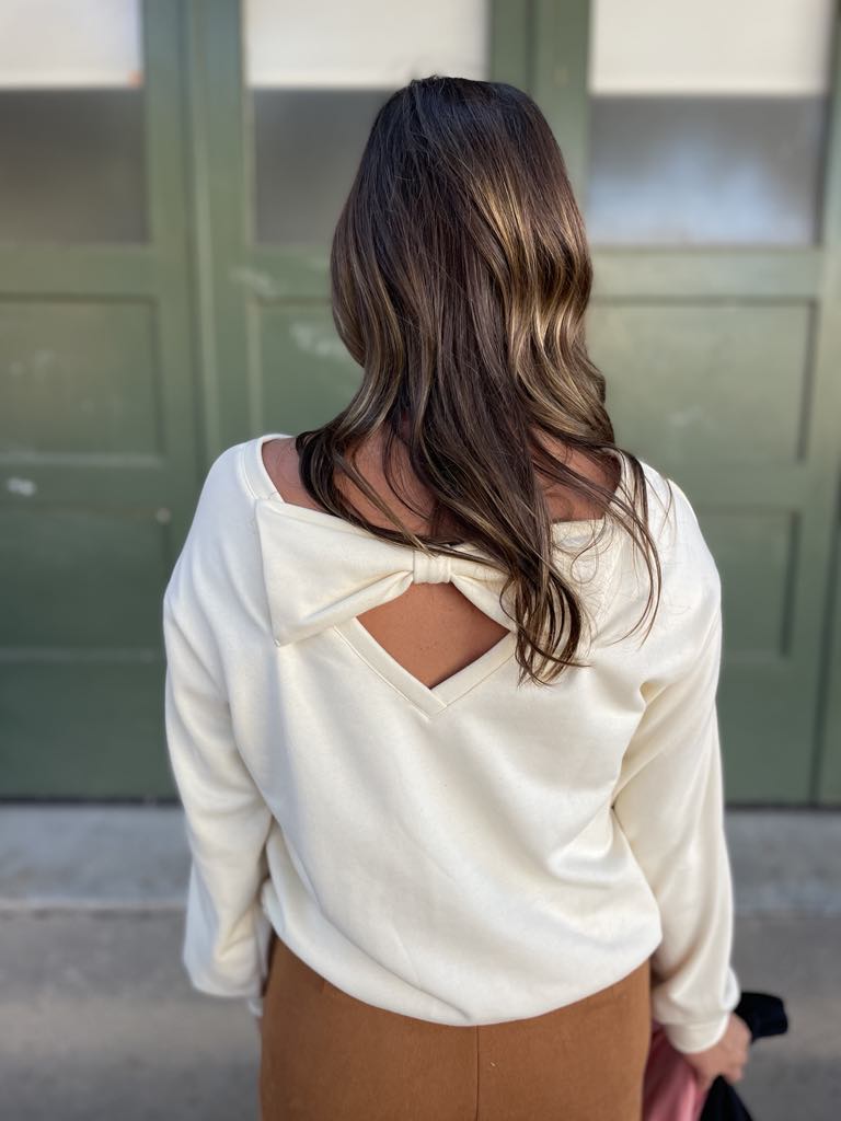 PREORDER: Bow Back Sweatshirt in Three Colors