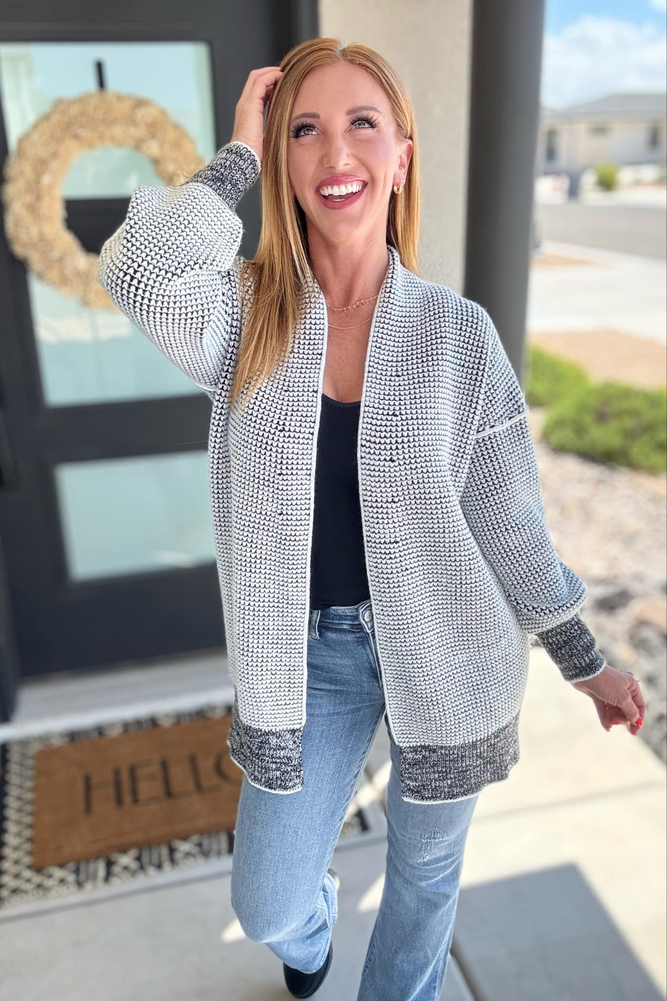 PREORDER: Contrast Trim Knit Cardigan in Four Colors