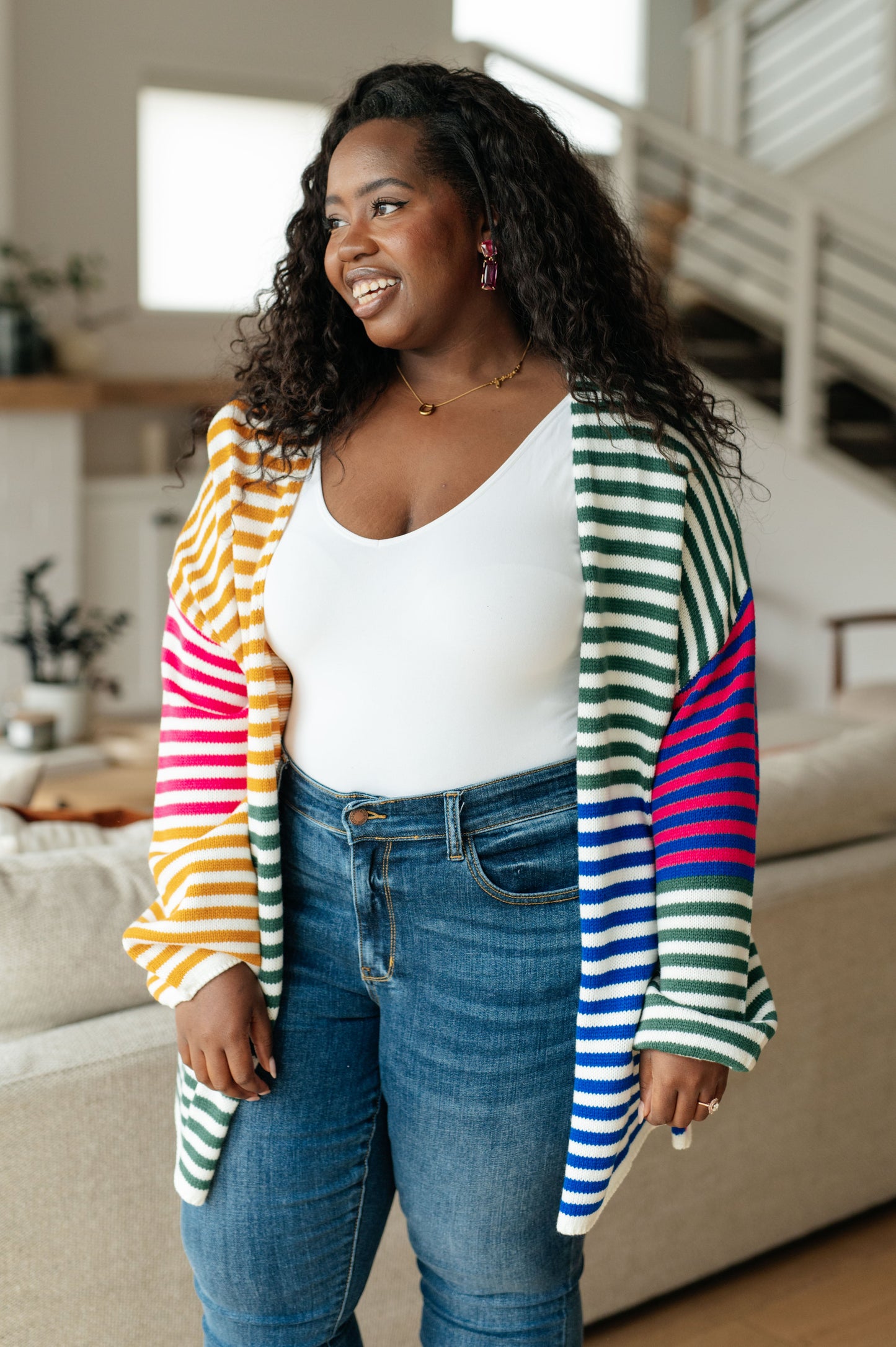 Marquee Lights Striped Cardigan